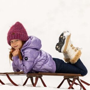 Appaman Glacial Purple Puffy Lavender Shimmer Jacket - size 4T